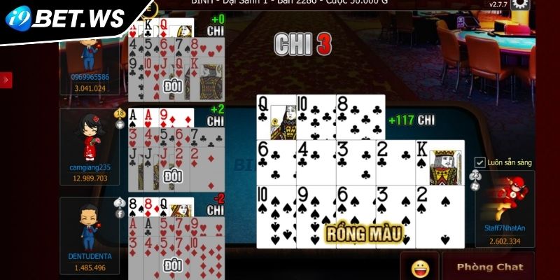 Mậu Binh I9BET Khám Phá Bí Quyết Chinh Phục Đỉnh Cao 2 Các loại bài và cách sắp xếp bài trong Mậu Binh I9BET
