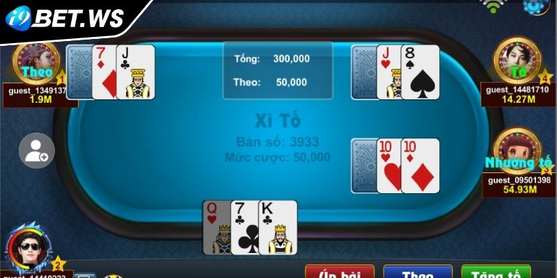 Xì Tố I9BET Khám Phá Thế Giới Trực Tuyến Đầy Kịch Tính 2 Diễn biến ván bài xì tố I9BET