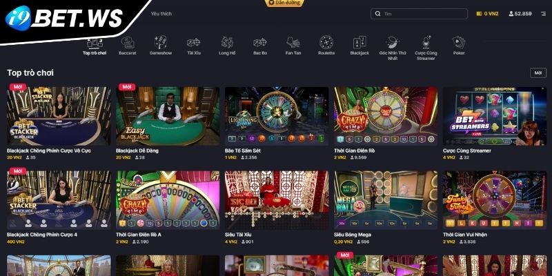 EVO Casino I9BET Thiên Đường Giải Trí Đẳng Cấp Thế Giới 2 Giao diện EVO Casino I9BET đẳng cấp